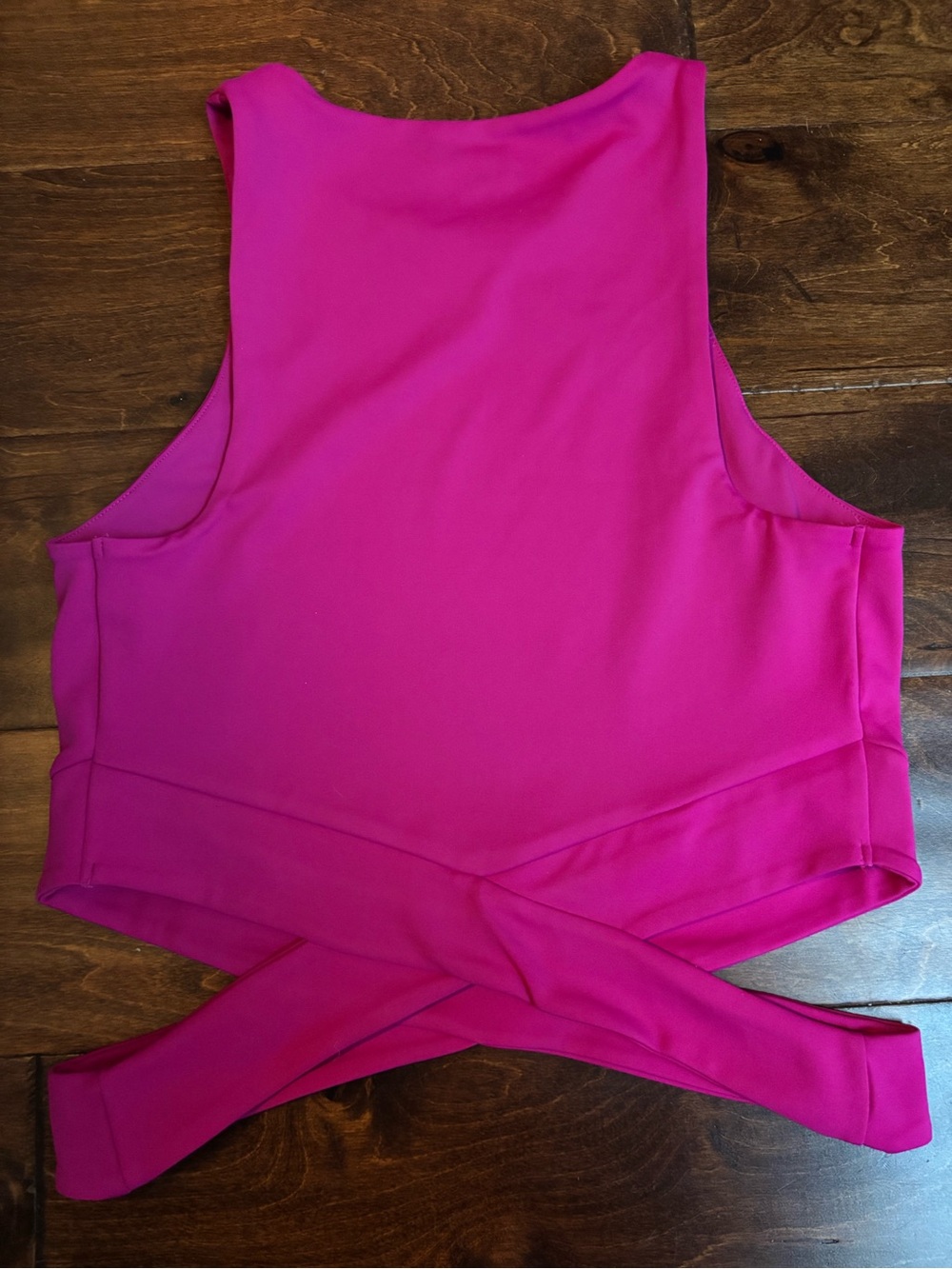 Express Hot Pink Body Contour Top with Cut Outs - Picture 3 of 4